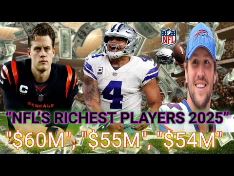 Top 10 Highest Paid NFL Players 2025 💰 | Dak Prescott, Joe Burrow, Josh Allen Salaries