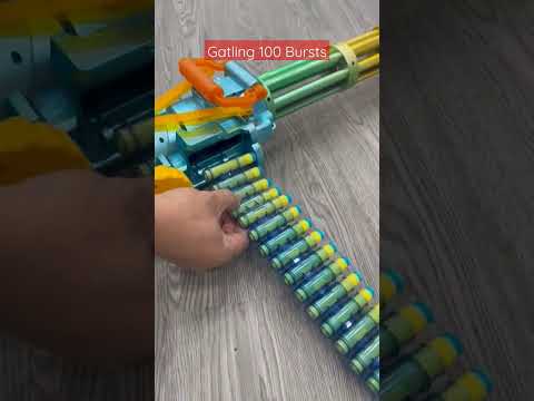 Gatling Electric Toy Gun, Unlimited bursts. Do You Like It? #toygun #nerf #nerfguns #Gatling