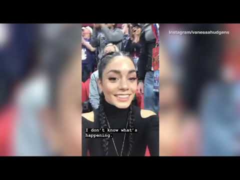 Vanessa Hudgens attends Super Bowl but feels a little confused