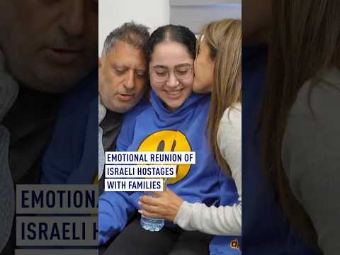 Emotional reunion of four Israeli hostages with families after 477 days in captivity