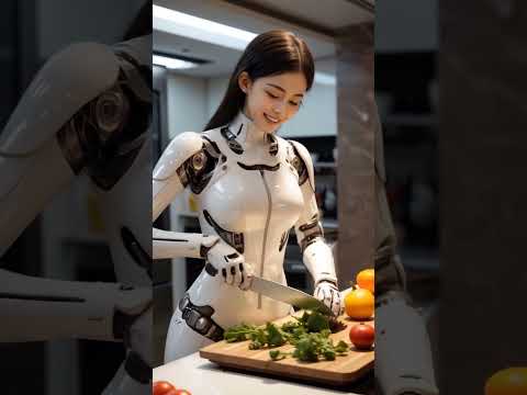 Meet the Most Beautiful AI Robot Chef! 🍳🤖 (Next-Gen Cooking) | #humanoid #feedingrobot #robot