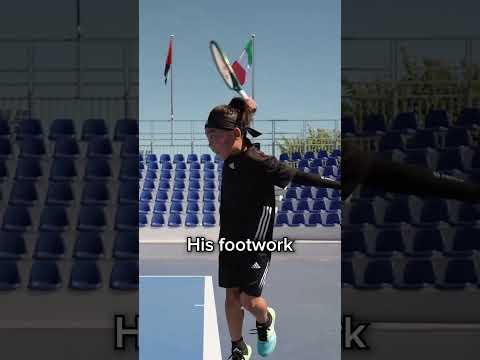 This kid’s backhand is straight out of a highlight reel 💥 #tennis #tenniscoach #sports #tenniskids
