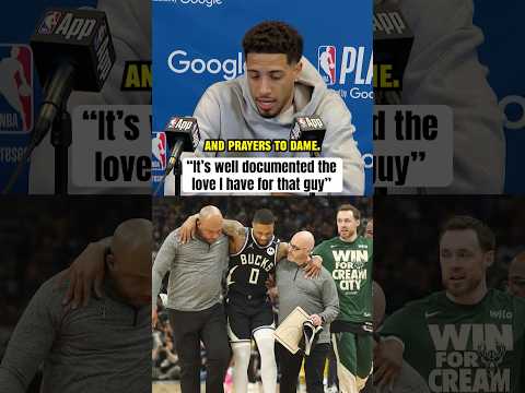 Tyrese Haliburton reacts to Dame&#039;s injury 🙏