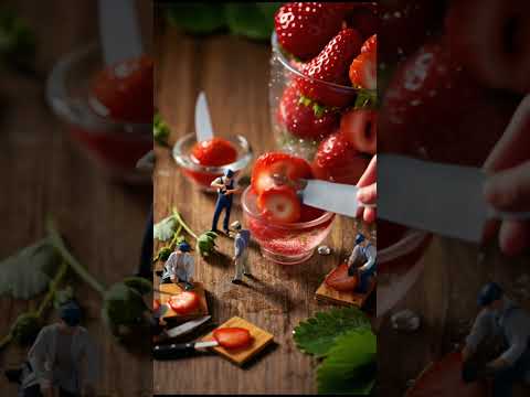 🍫🍓👷‍♀️ WOW! Tiny Workers Create the SWEETEST Dessert! AI Chocolate Magic! ✨ #Shorts