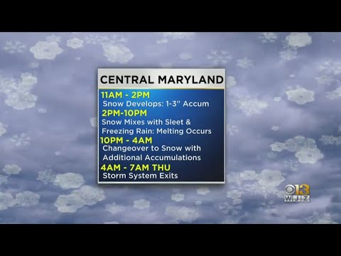 Maryland Braces For Potential Winter Storm