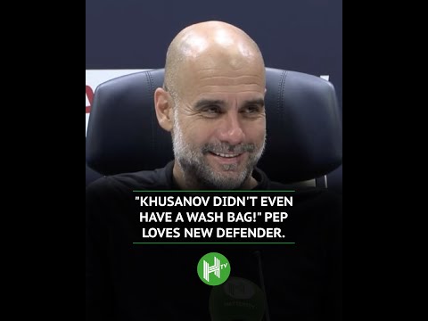 Khusanov didn&#039;t even bring a WASH BAG! Pep LOVING new Man City defender 😂