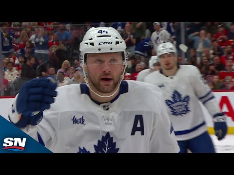 Maple Leafs&#039; Morgan Rielly Ricochets Puck Off A Couple Panthers For Wild Goal
