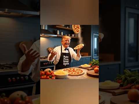 Donald trump making pizza 🍕