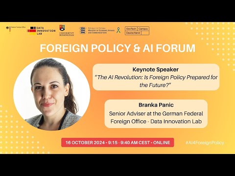 Keynote: &quot;The AI Revolution: Is Foreign Policy Prepared for the Future?&quot;