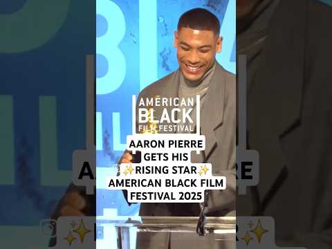 AARON GETS HIS RISING STAR AT ABFF 2025✨️ #aaronpierre #kelvinharrisonjr #Mufasa #abff #abff2025