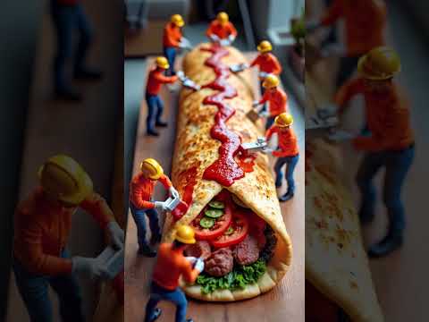AI generated Video Fast food version cooking workers 🍟🍗 #ai #funny #prompt #fastfood #food