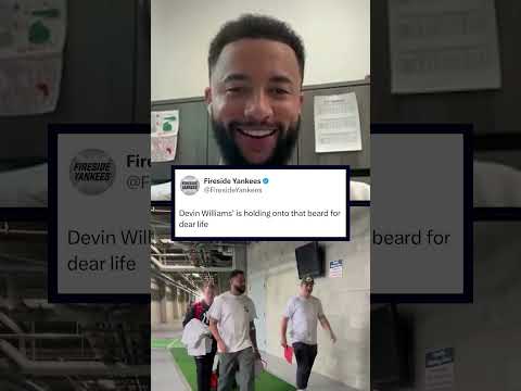 Devin WIlliams STILL has yet to shave his beard after becoming a Yankee #yankees