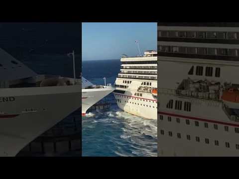 Cruise Ship Carnival Glory CRASH Cozumel Mexico