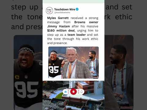 Myles Garrett Gets STRONG Message After $160M Deal 💰🔥