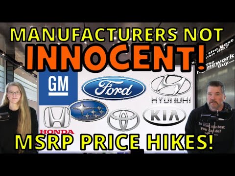 CAR MAKERS ARE NOT INNOCENT Re: HUGE MSRP PRICE HIKES! The Homework Guy, Kevin Hunter &amp; Elizabeth