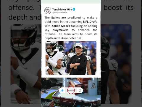 Saints Mock Draft 2025: Kellen Moore&#039;s Big Offensive Plan! ⚜️🔥 #NFL #Shorts